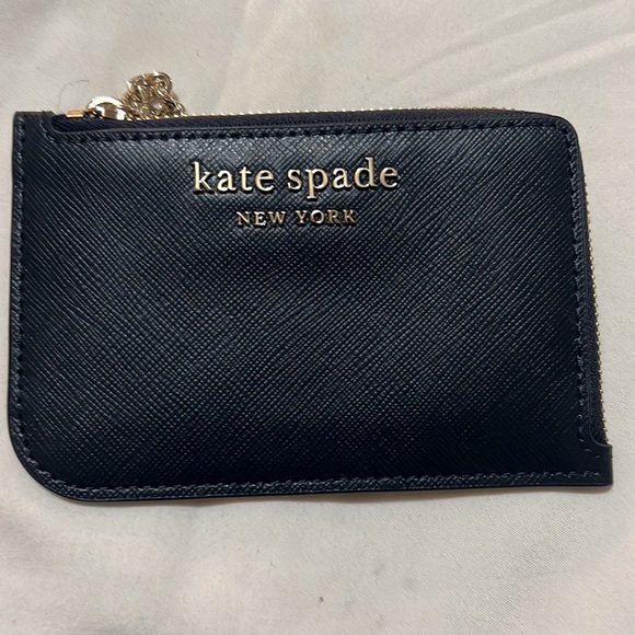 NWT- KATE SPADE MED ZIP CARD HOLDER- BLACK - Picture 4 of 4